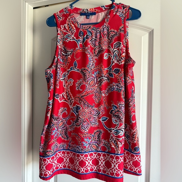(EUC) Apt. 9 Red, White, Blue Patterned Top, Size XL - Picture 1 of 6